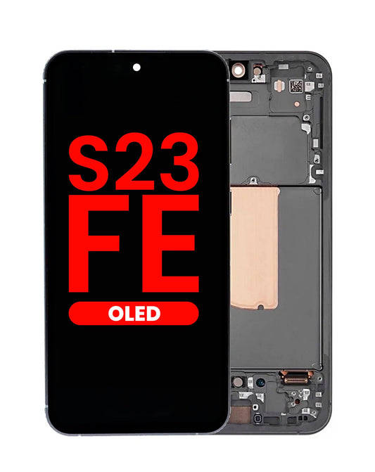 OLED Assembly with Frame for Galaxy S23 FE 5G (S711) (GRAPHITE) (Aftermarket OLED)