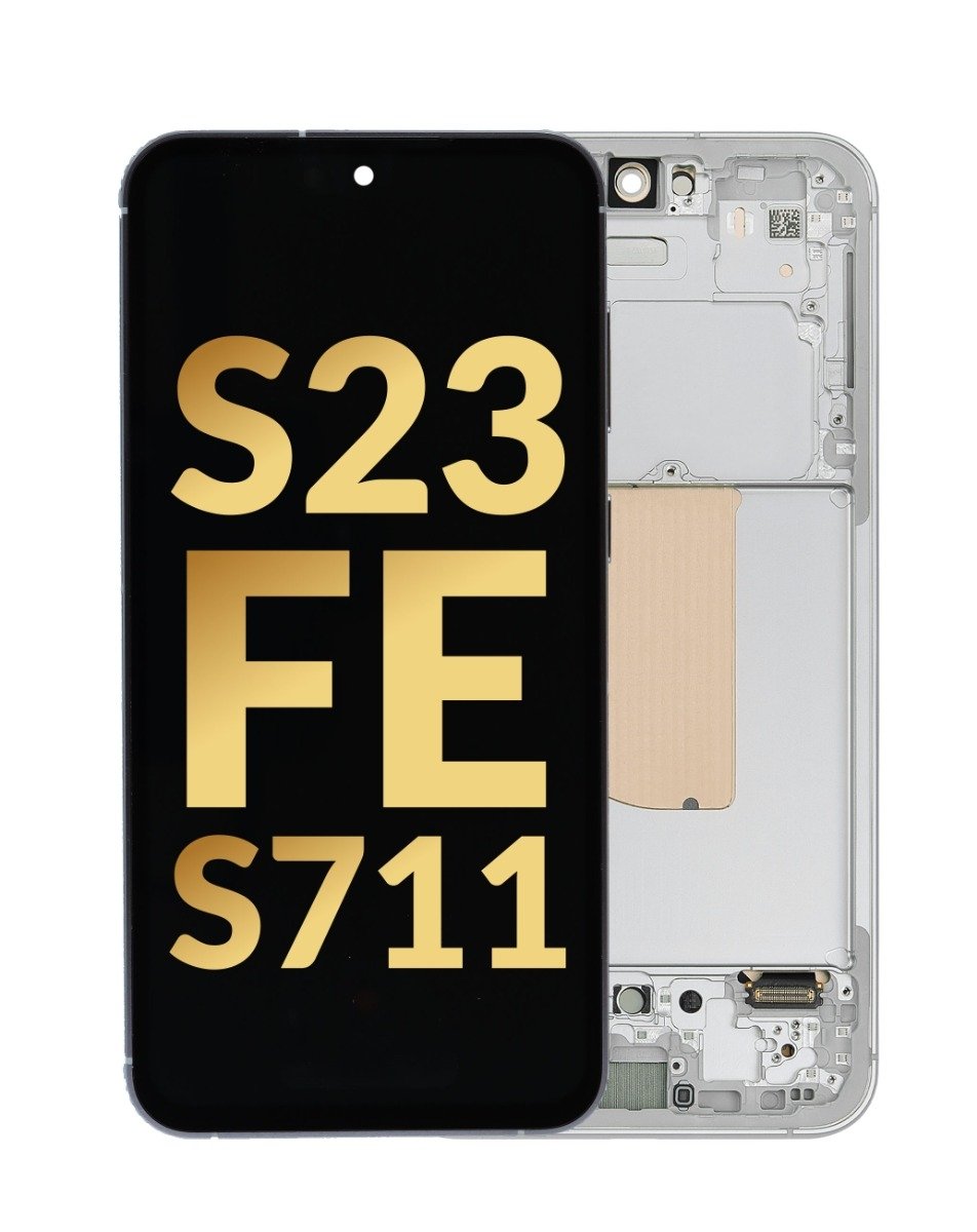 OLED Assembly with Frame for Galaxy S23 FE 5G (S711) (CREAM) (Premium)