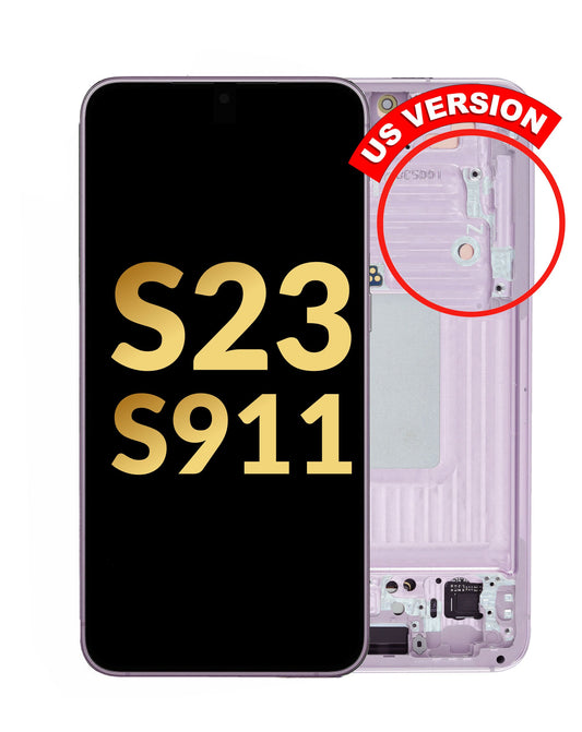 OLED Assembly with Frame for Galaxy S23 (S911) (PINK) (Premium)