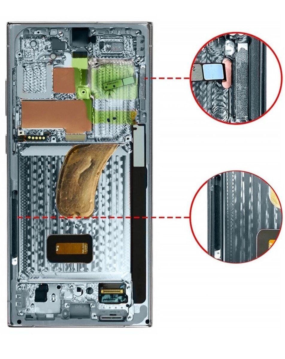 OLED Assembly with Frame for Galaxy S23 Ultra (S918) (SKY BLUE) (Premium)