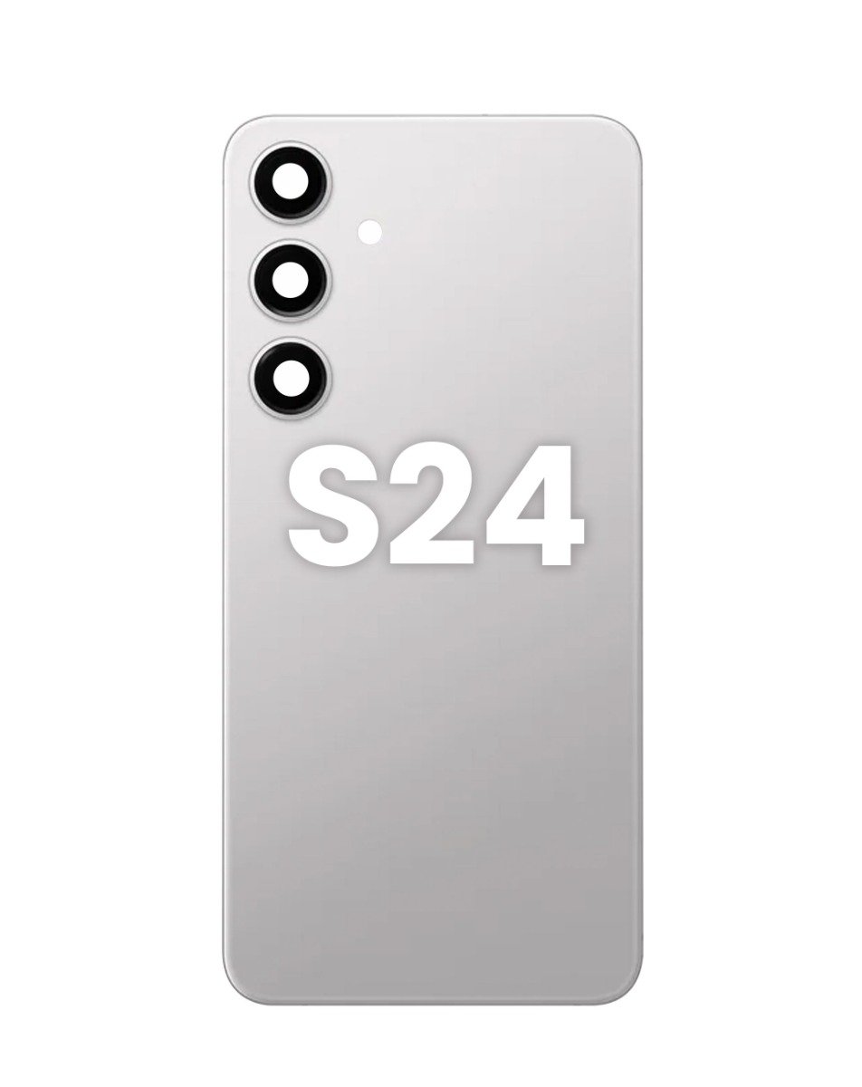 Back Glass with Camera Lens and Adhesive for Galaxy S24 (MARBLE GRAY)