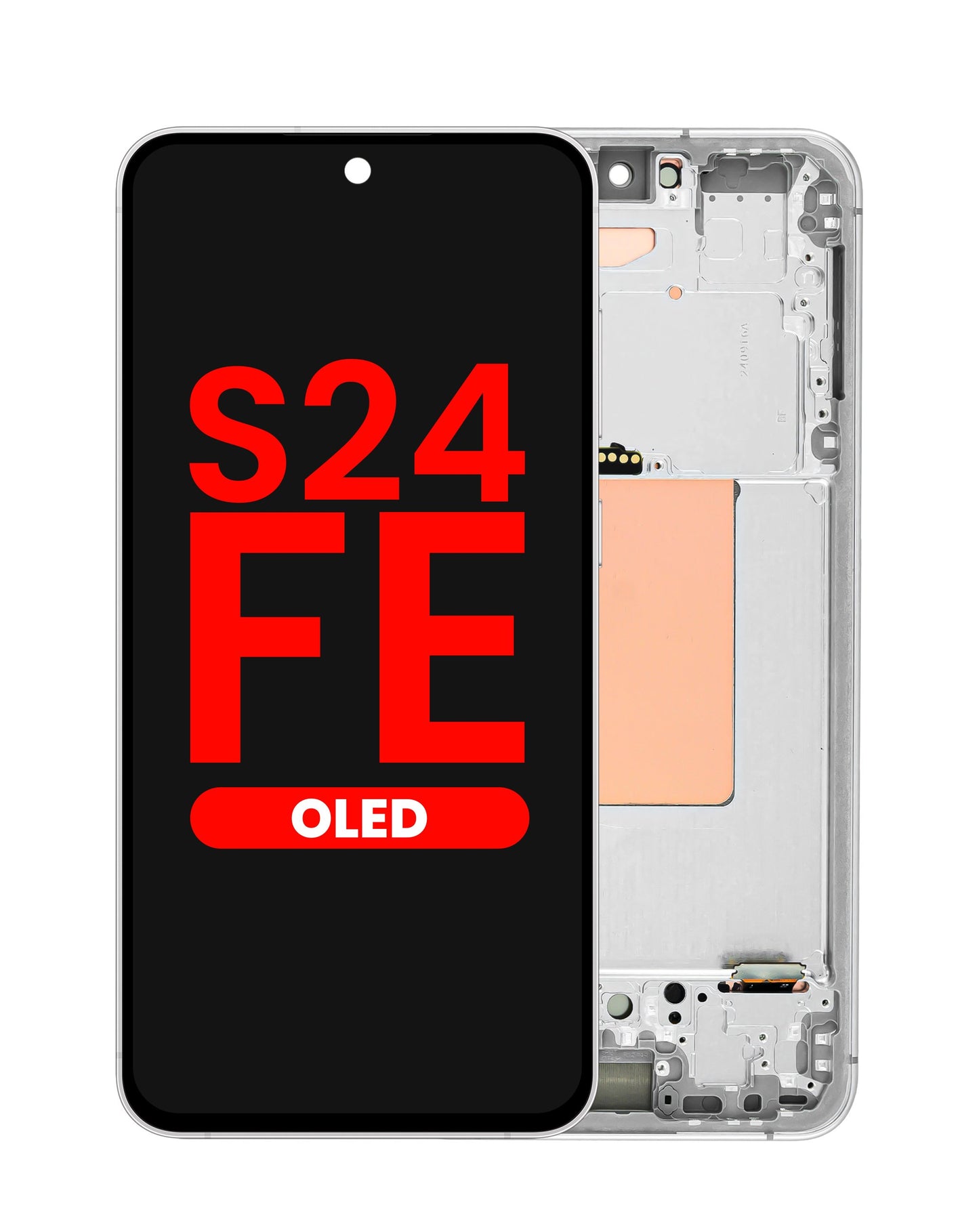 OLED Assembly with Frame for Galaxy S24 FE 5G (S721) (GRAY) (Aftermarket OLED)