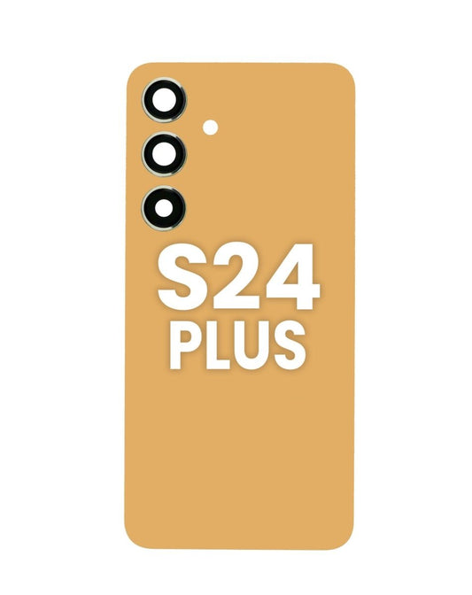 Back Glass with Camera Lens and Adhesive for Galaxy S24 Plus (SANDSTONE ORANGE)