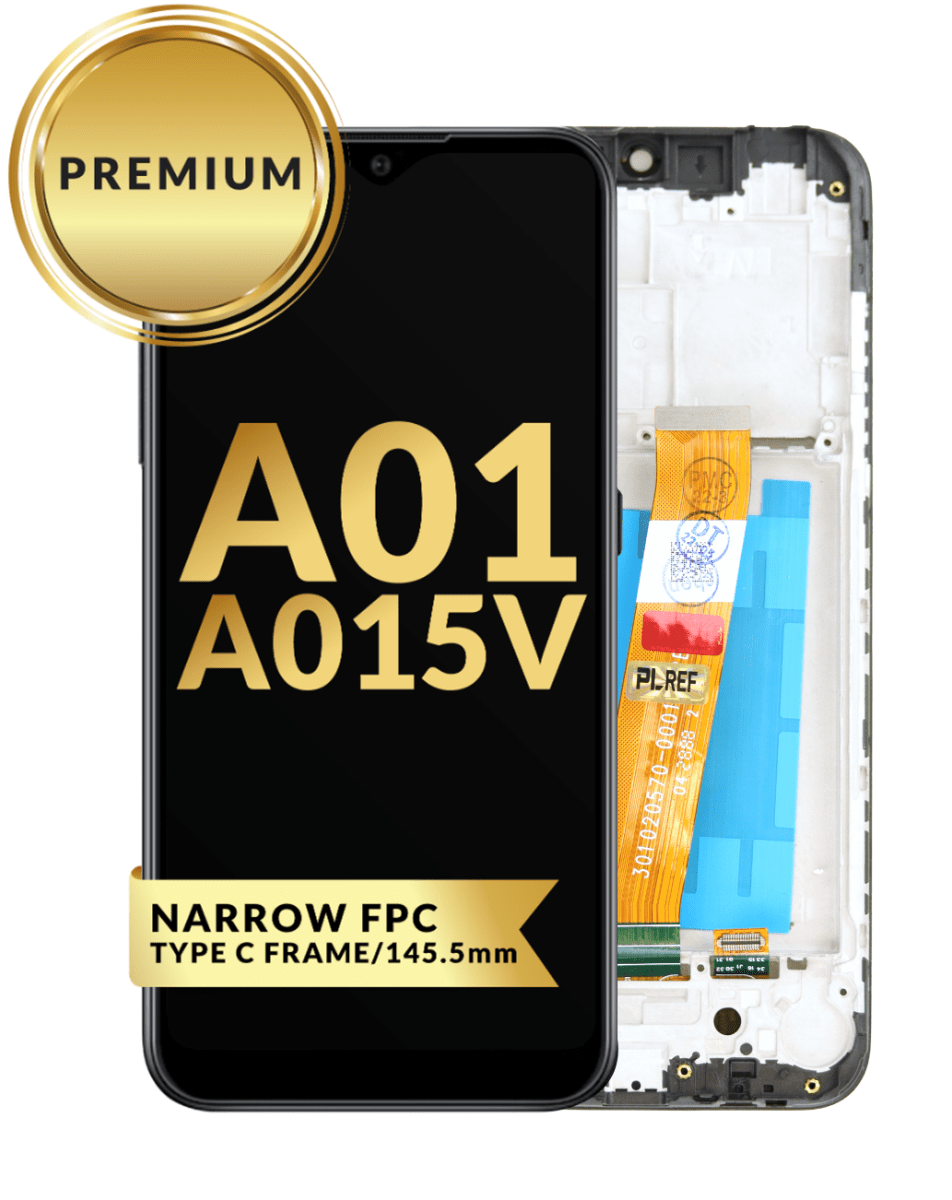 Samsung A01 2020 (A015V) Screen Assembly Type C (With The Frame) (Refurbished) (Black)
