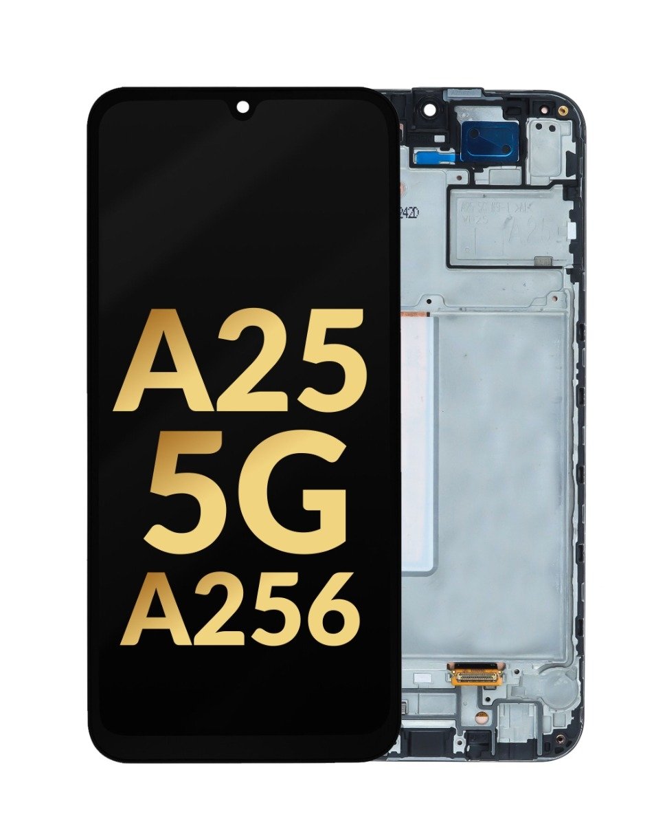 Samsung A25 2022 5G (A256) Screen Assembly (With The Frame) (Refurbished) (Black)