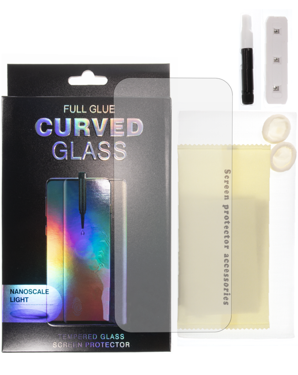 Full Glue Tempered Glass with Nano Liquid & Install Kit & UV Light for Galaxy S23 Ultra (Case Friend