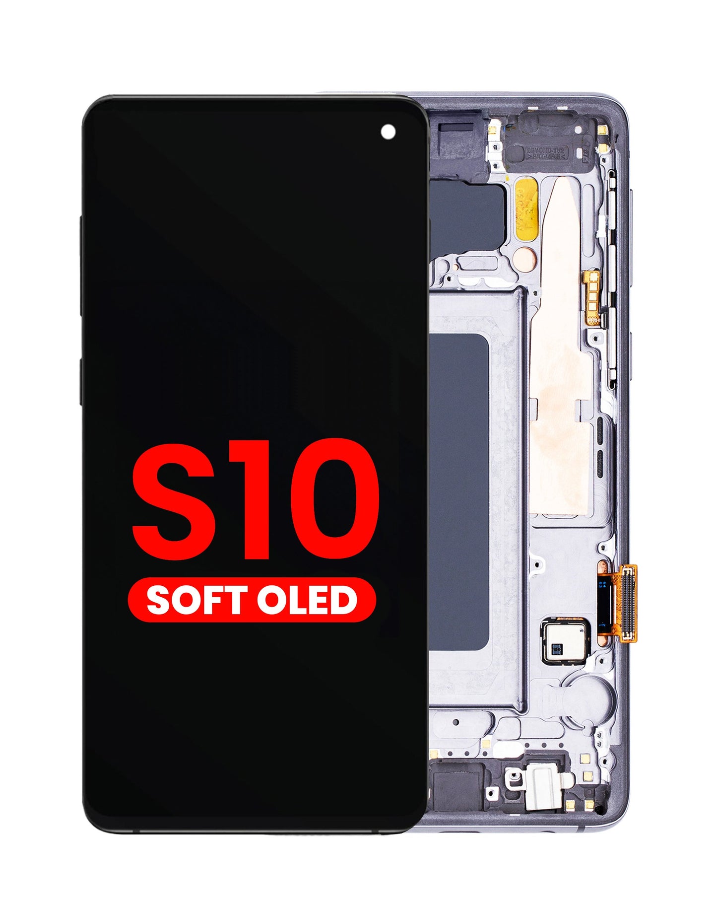 OLED Assembly with Frame for Galaxy S10 (G973) (PRISM BLACK) (Aftermarket OLED)
