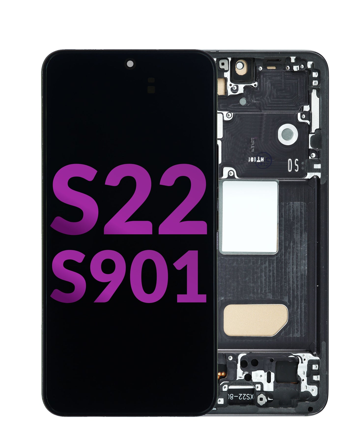 LCD Assembly with Frame for Galaxy S22 S901 (PHANTOM BLACK) (Aftermarket Incell) (Does not support Fingerprint)