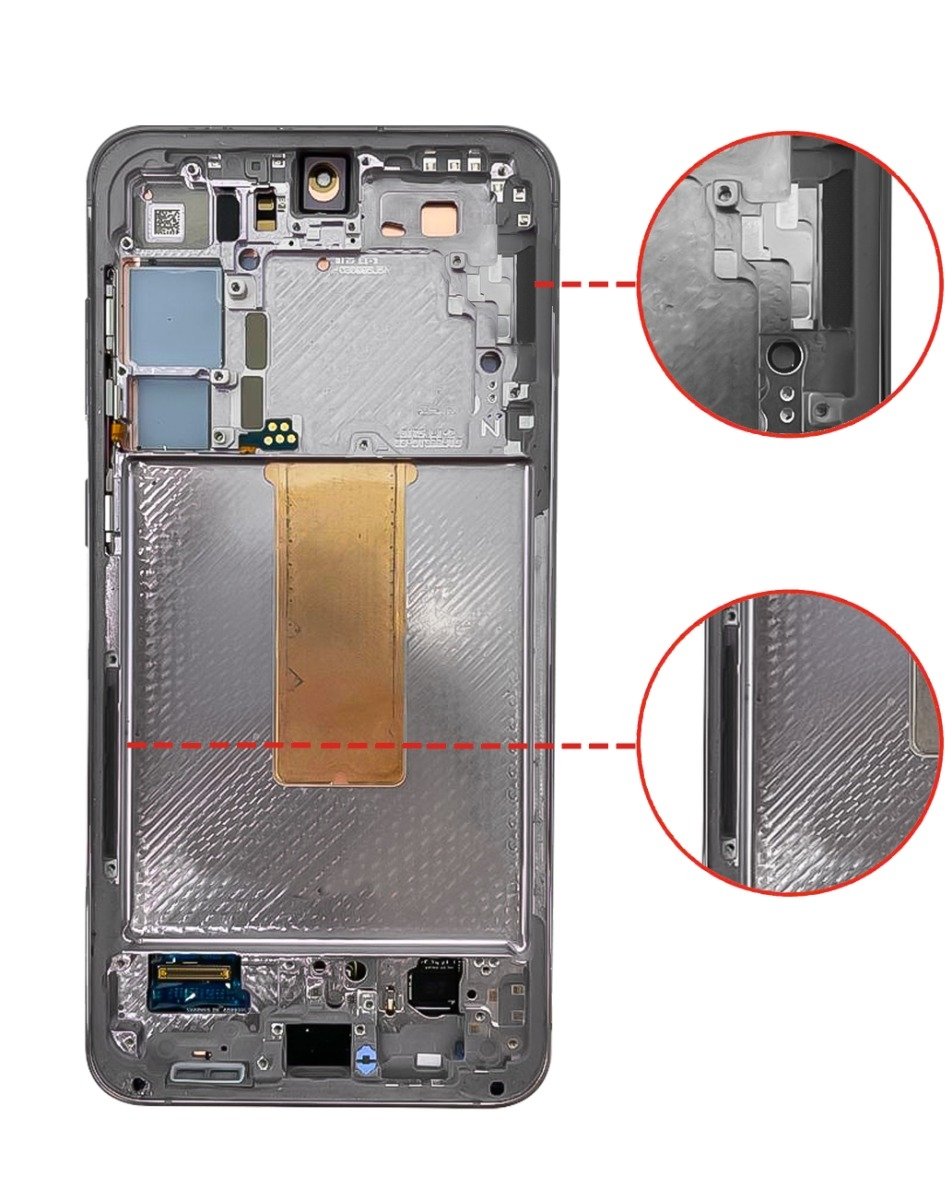 OLED Assembly with Frame for Galaxy S23 Plus (S916) (PHANTOM BLACK) (Aftermarket OLED)