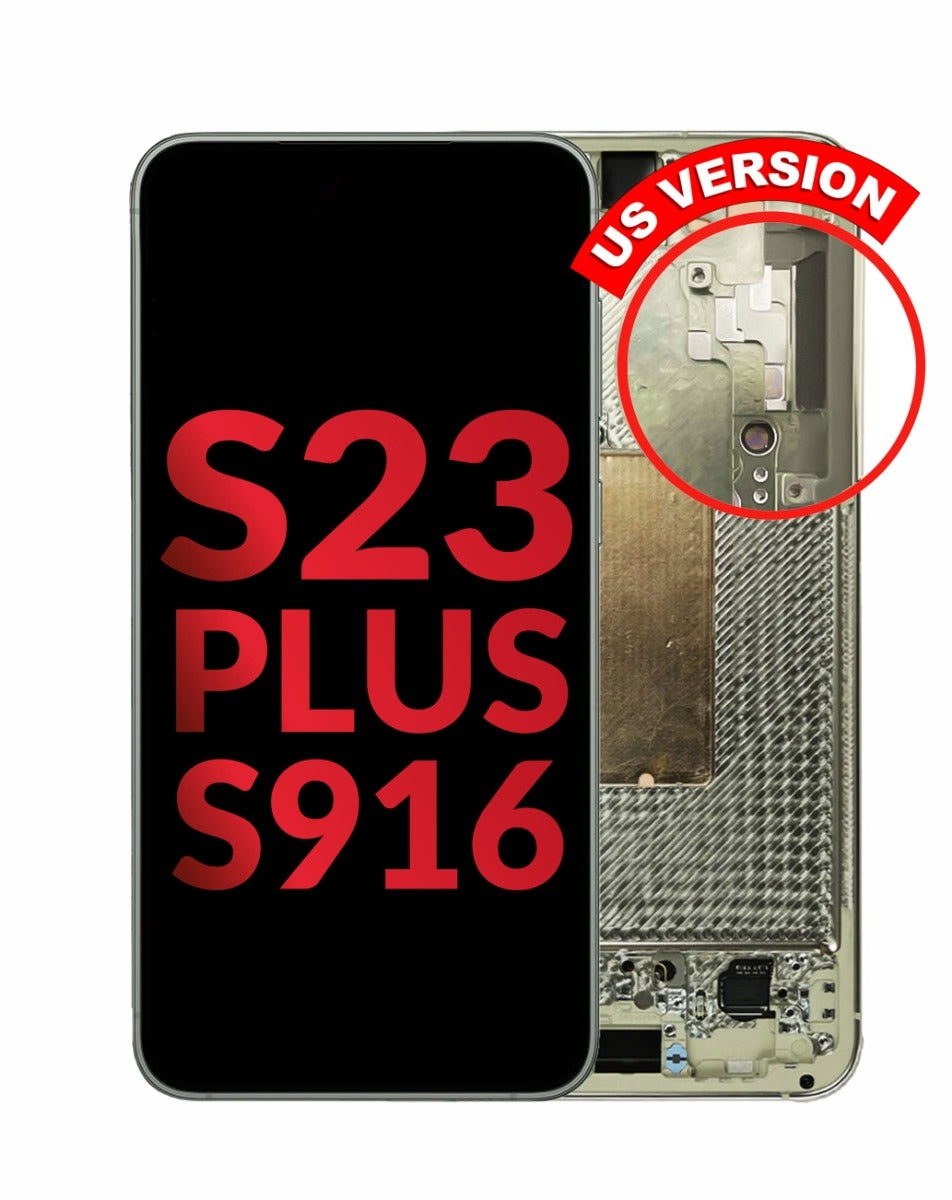 OLED Assembly with Frame for Galaxy S23 Plus (S916) (CREAM) (Aftermarket OLED)