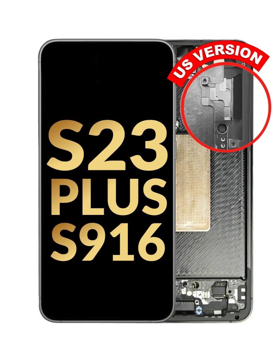 OLED Assembly with Frame for Galaxy S23 Plus (S916) (PHANTOM BLACK) (Premium)