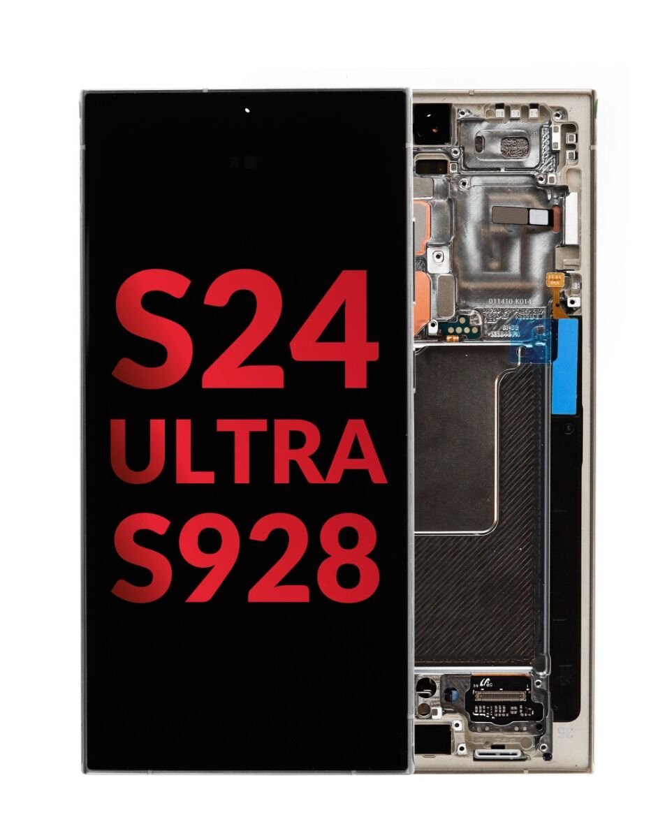 OLED Assembly with Frame for S24 Ultra (S928) (TITANIUM GRAY) (Aftermarket OLED)