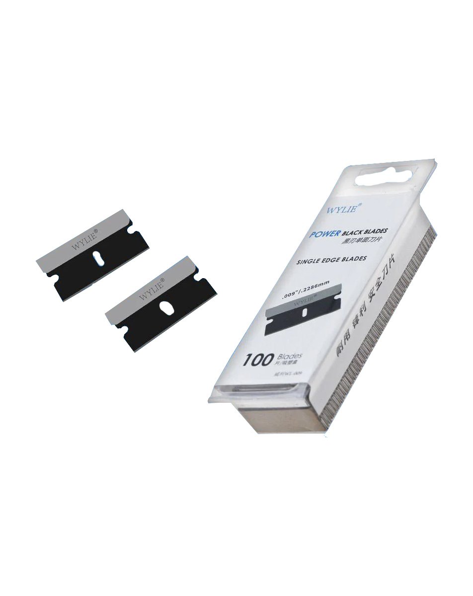 Wylie WL-009 Single Edge Black Blade (100 Pcs)