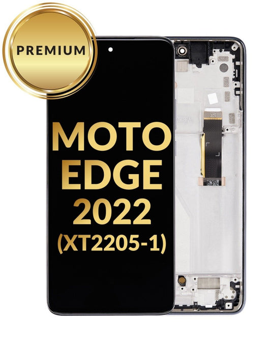 Motorola Edge 5G 2022 (XT2205-1)  Screen Assembly (With The Frame) (Refurbished) (Gray)