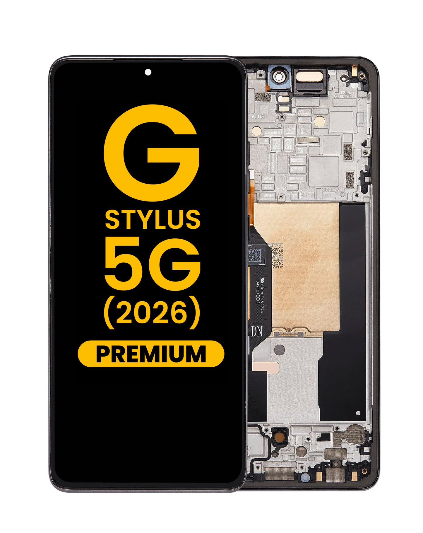 OLED Assembly with Frame Compatible for Moto G Stylus 5G (XT2619 / 2026) (COAL SMOKE) (Premium)