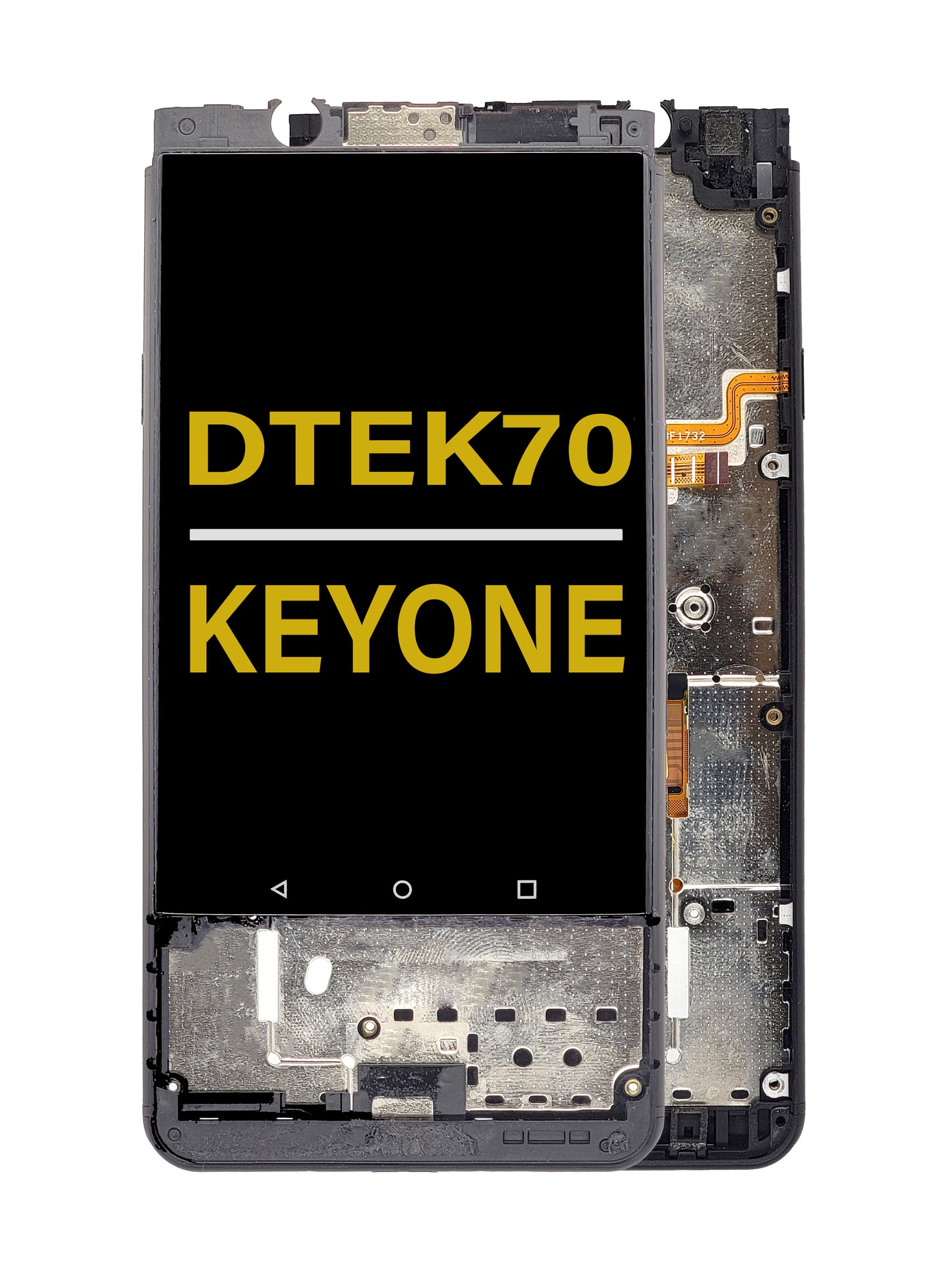 BB DTEK70 / KEY1 Screen Assembly (With The Frame) (Refurbished) (Black)