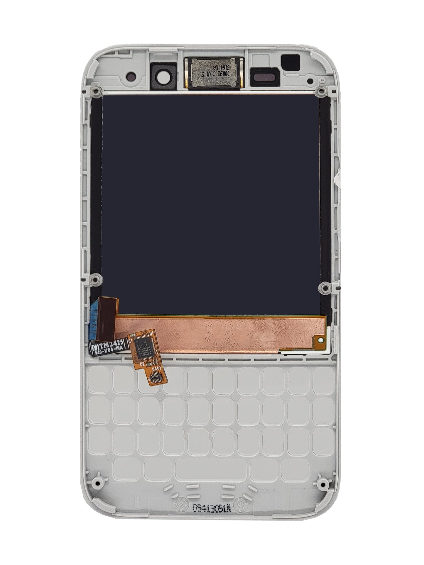 BB Q05 Screen Assembly (With The Frame) (Refurbished) (White)