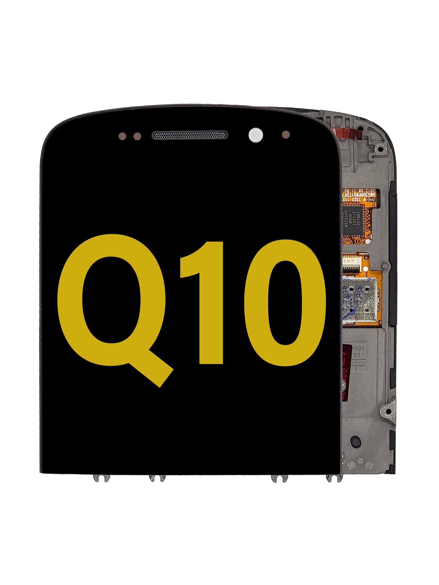 BB Q10 Screen Assembly (With The Frame) (Refurbished) (Black)