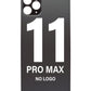 iPhone 11 Pro Max Back Glass (No Logo) (Black)