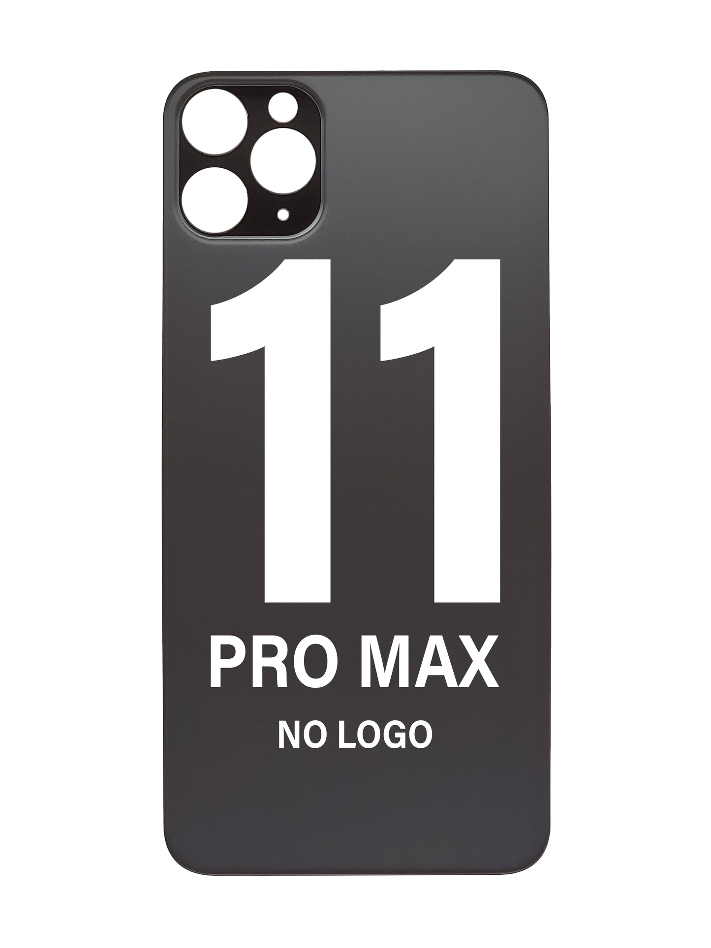 iPhone 11 Pro Max Back Glass (No Logo) (Black)