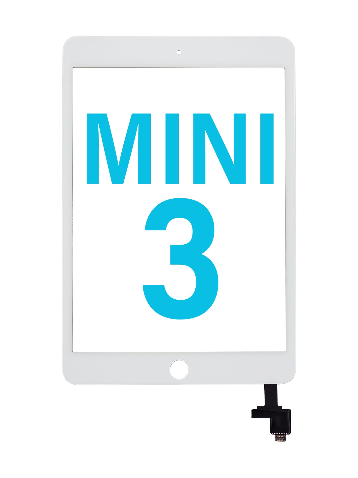 Standard+ iPad Mini 3 Digitizer Assembly w / IC Chip Connector (WHITE)