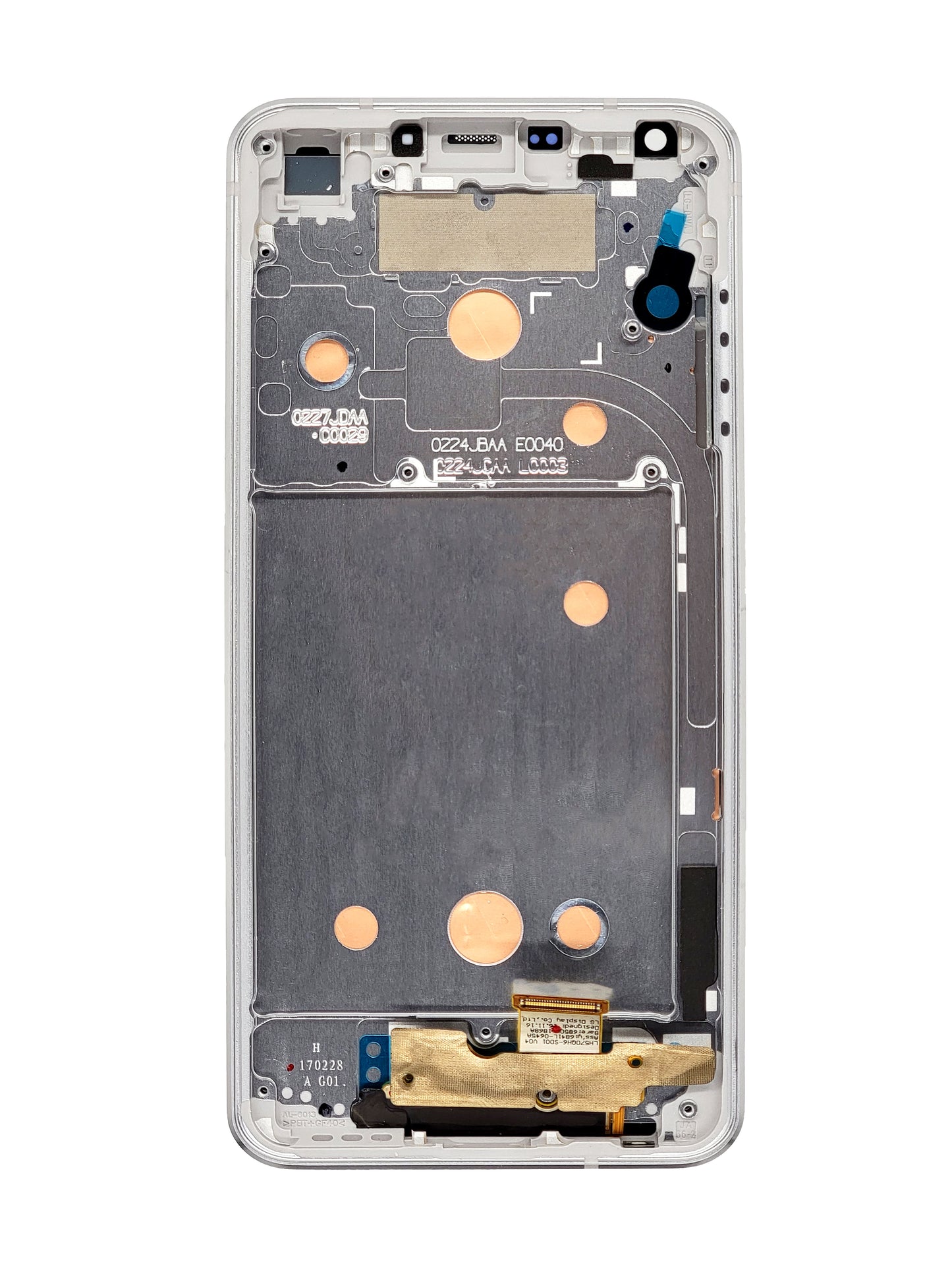 LG G6 Screen Assembly (With The Frame) (Refurbished) (Silver)