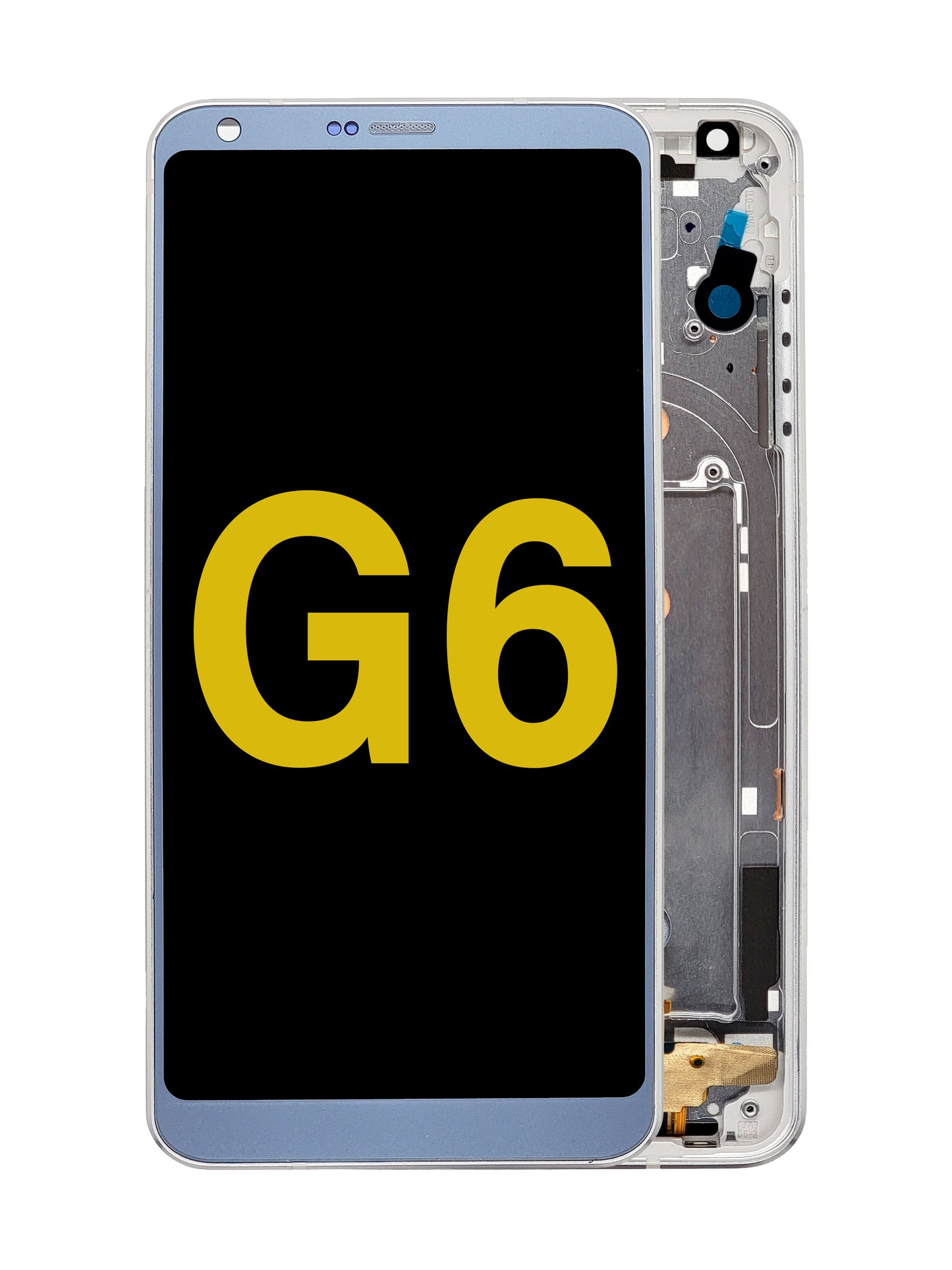 LGG G6 Screen Assembly (With The Frame) (Refurbished) (Silver)