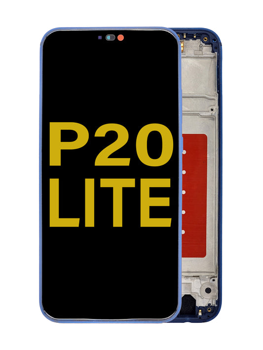HW P20 Lite Screen Assembly (With The Frame) (Refurbished) (Blue)