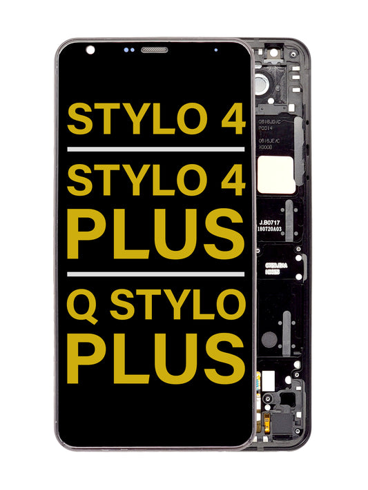 LG Stylo 4 / Stylo 4 Plus / Q Stylo Plus Screen Assembly (With The Frame) (Refurbished) (Black)