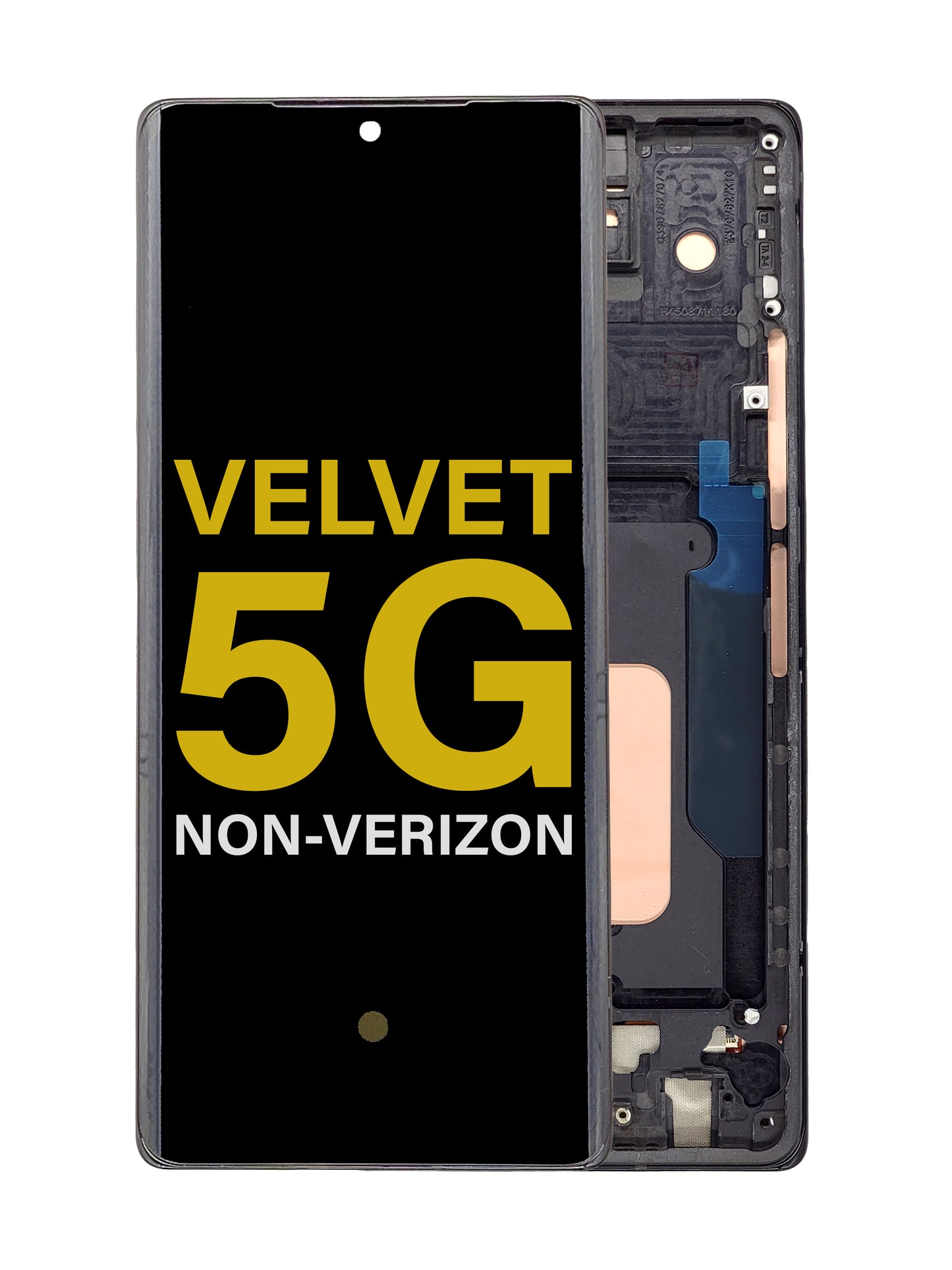 LG Velvet 5G (Non-Verizon Version) Screen Assembly (With The Frame) (Refurbished) (Black)