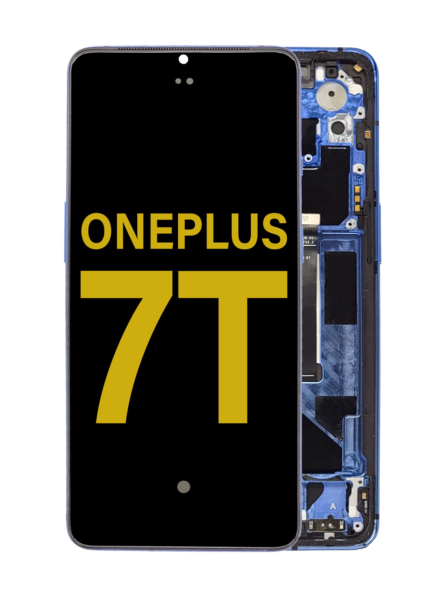 OPS 1+7T Screen Assembly (With The Frame) (Refurbished) (Blue)