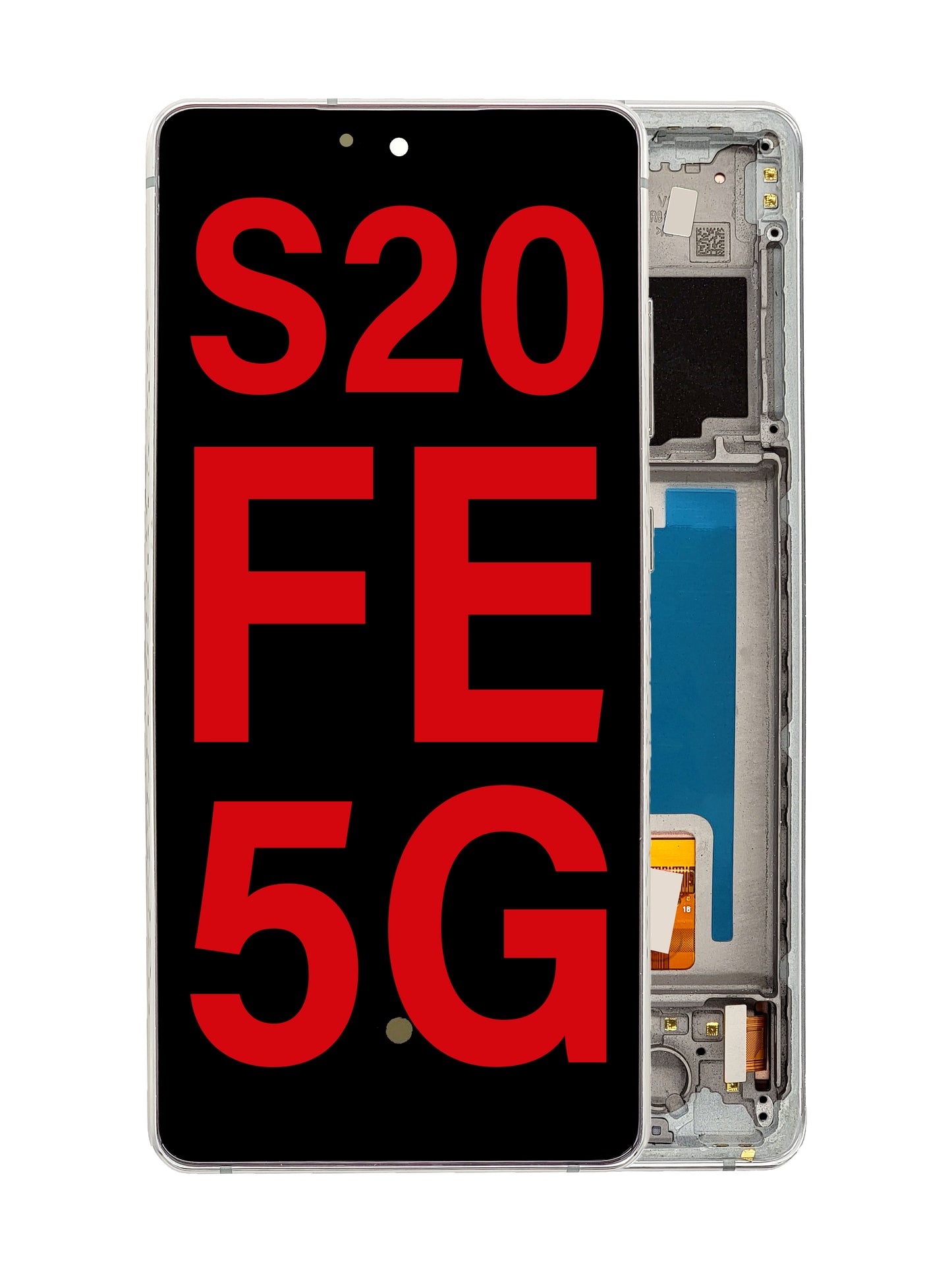 OLED Assembly with Frame for Galaxy S20 FE (G780) (CLOUD WHITE) (Aftermarket OLED)