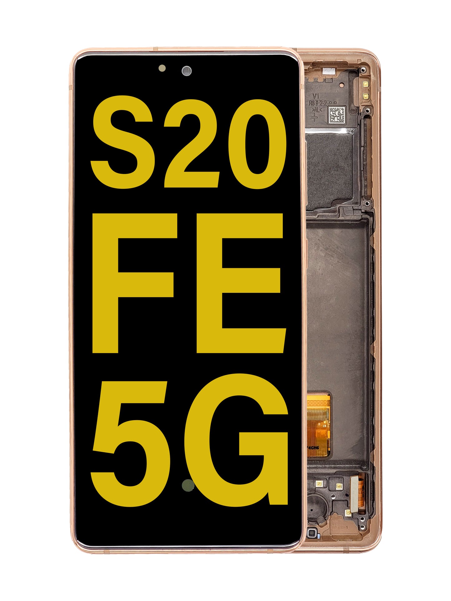OLED Assembly with Frame for Galaxy S20 FE G780 (CLOUD ORANGE) (Service Pack)