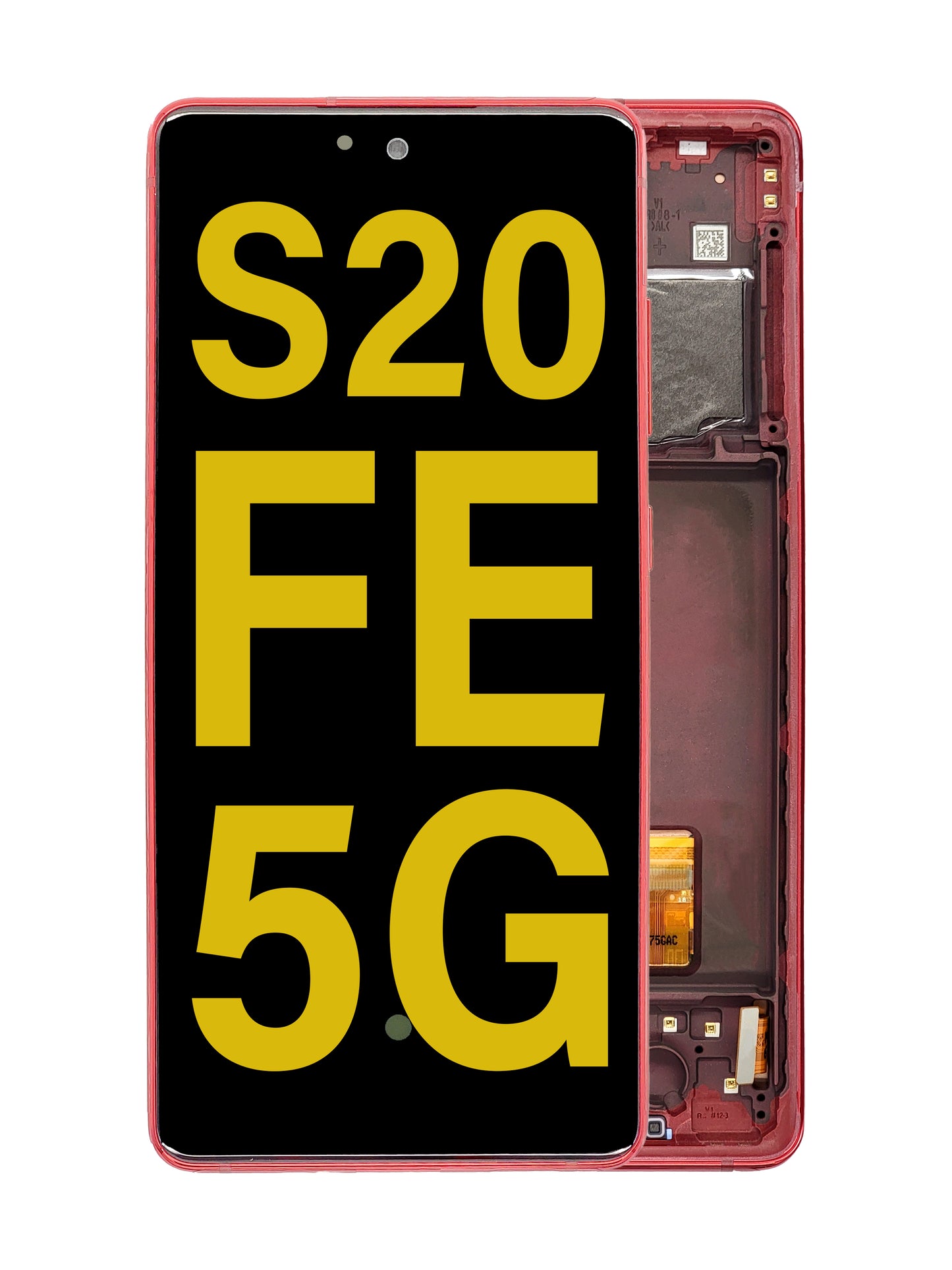 OLED Assembly with Frame for Galaxy S20 FE (G780) (CLOUD RED) (Premium)