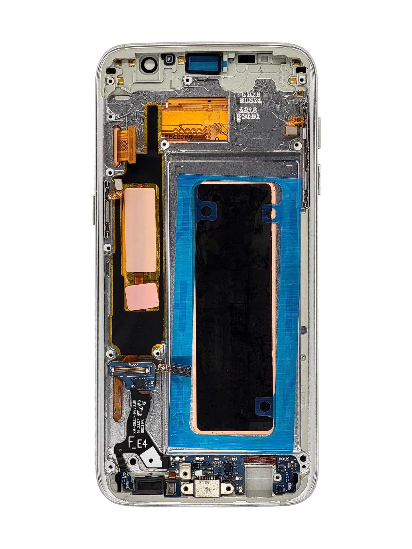 OLED Assembly with Frame for Galaxy S7 Edge (G935) (SILVER) (Premium)