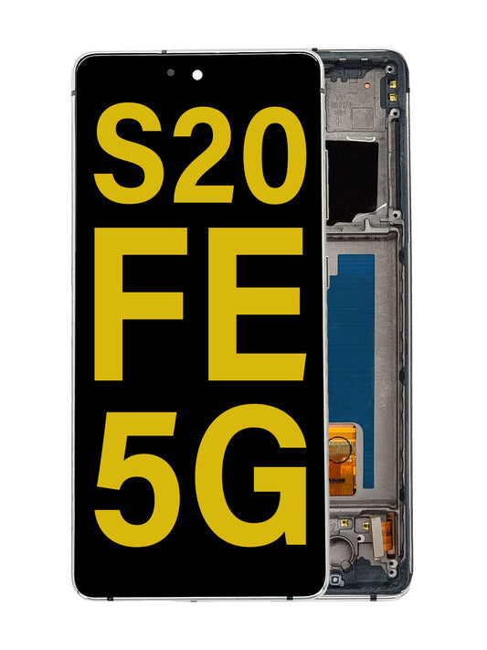 SGS S20 FE (5G) Screen Assembly (With The Frame) (Refurbished) (Cloud White)