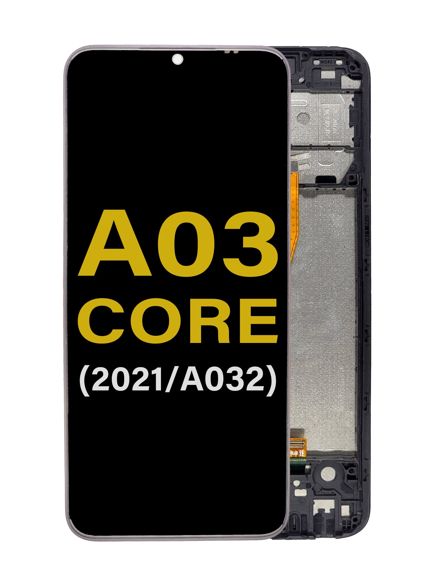 Samsung A03 Core 2021 (A032) Screen Assembly (With The Frame) (Refurbished) (Black)