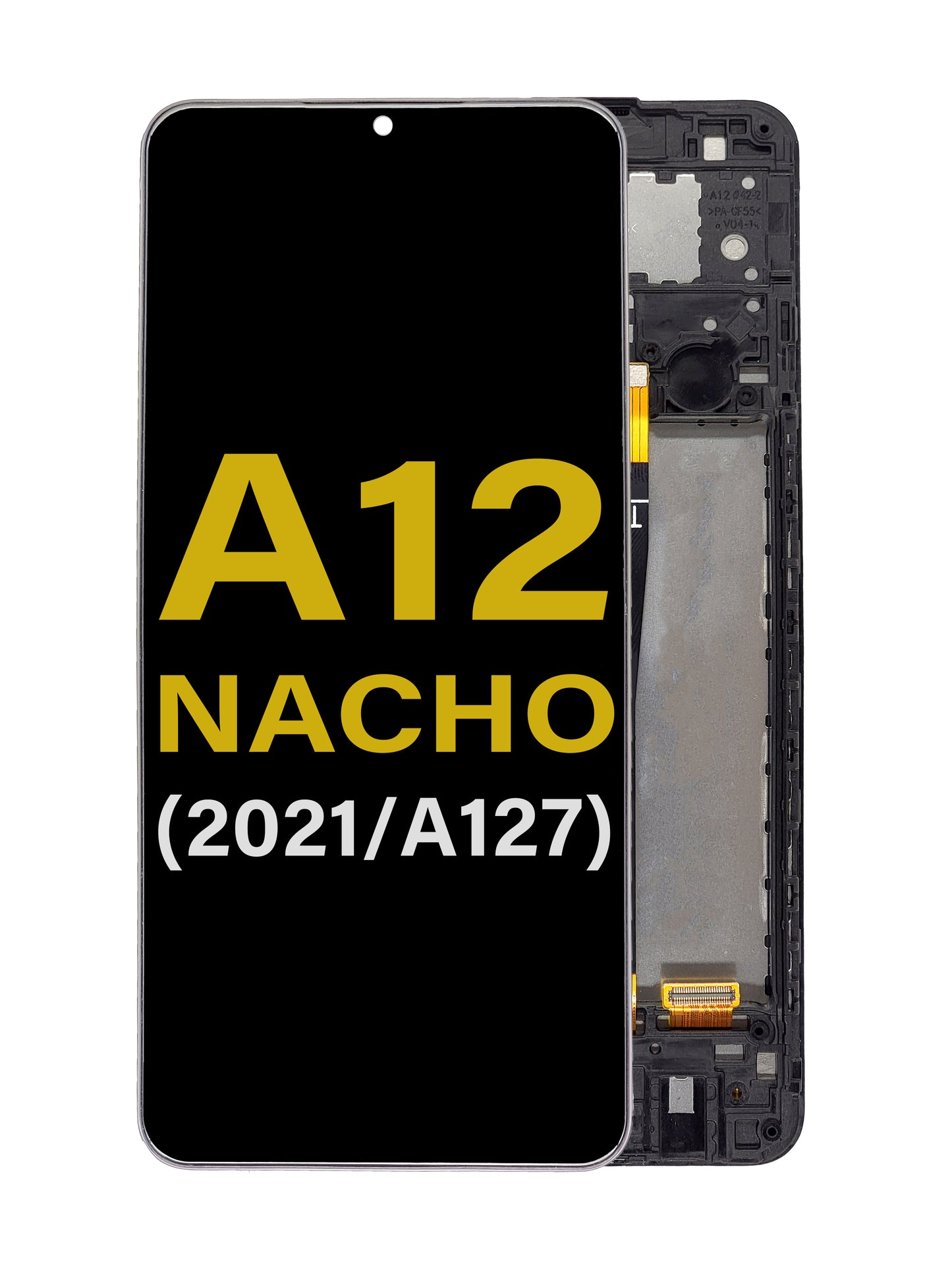 Samsung A12 Nacho 2021 (A127) Screen Assembly (With The Frame) (Refurbished) (Black)