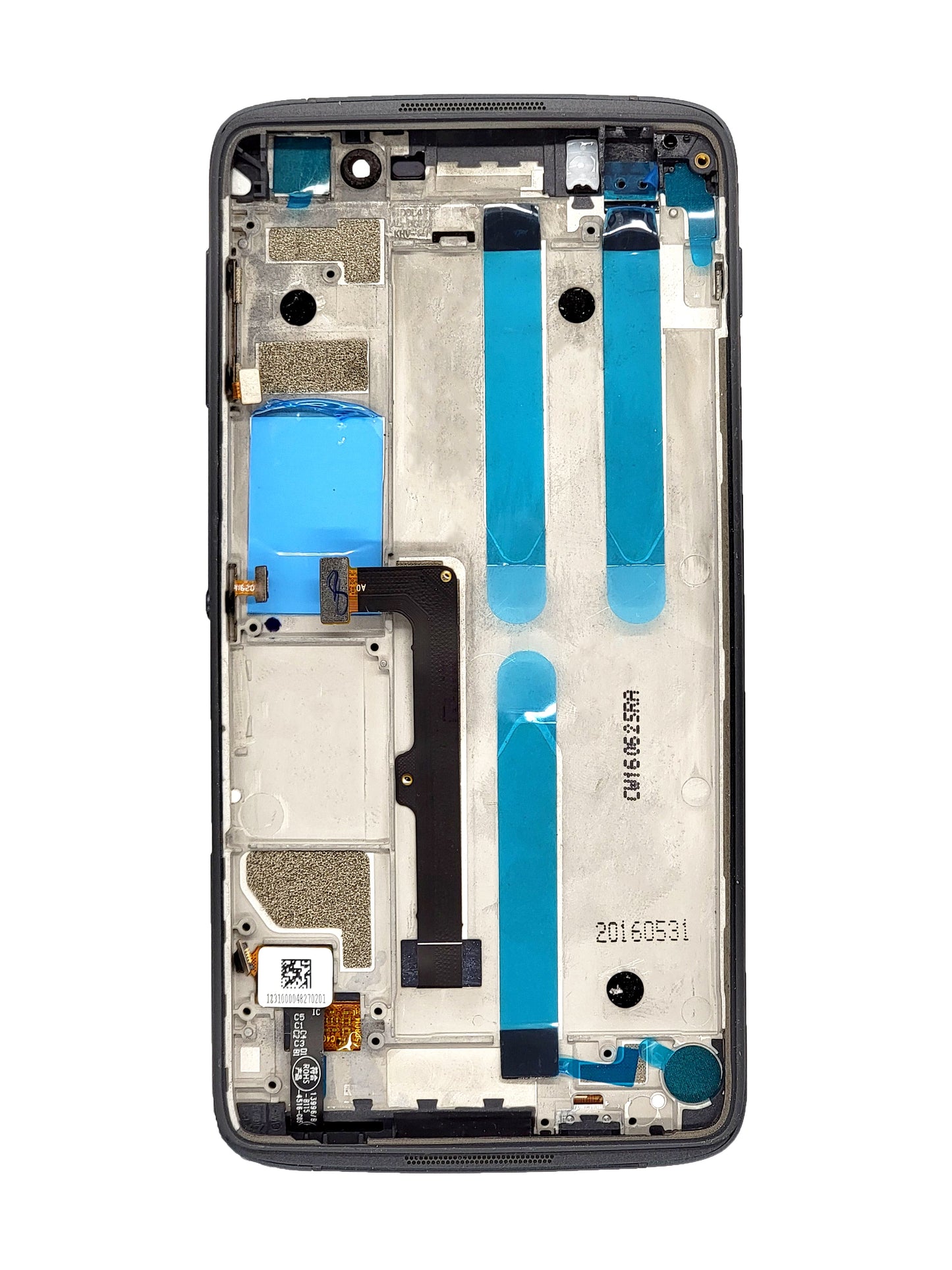 BB DTEK50 Screen Assembly (With The Frame) (Refurbished) (Black)