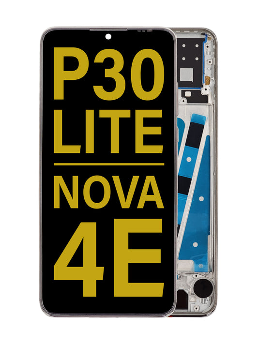 HW P30 Lite / Nova 4e (4GB) Screen Assembly (With The Frame) (Refurbished) (White)