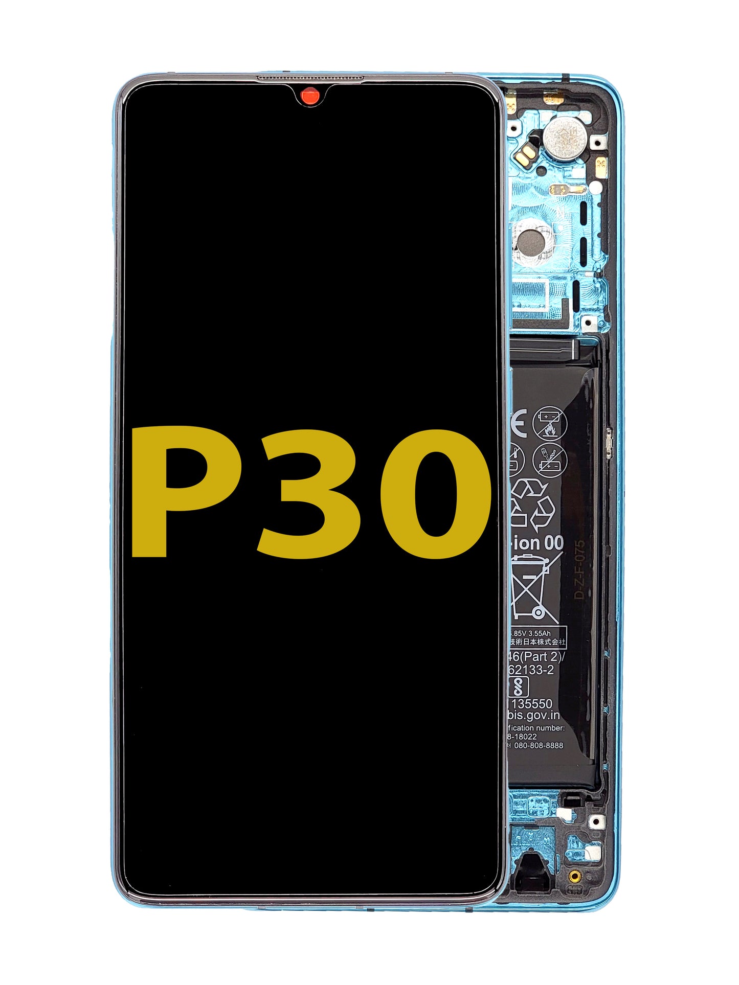 HW P30 Screen Assembly (With The Frame) (Service Pack) (Aurora Blue)