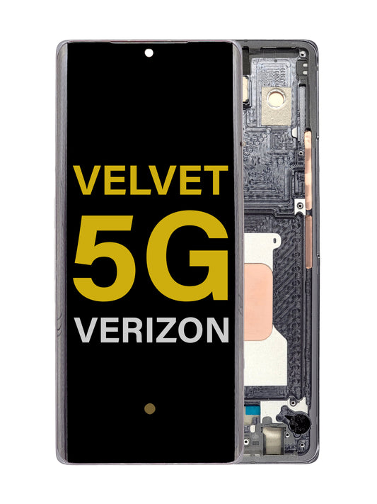 LGV Velvet 5G (Verizon Version) Screen Assembly (With The Frame) (Refurbished) (Grey)