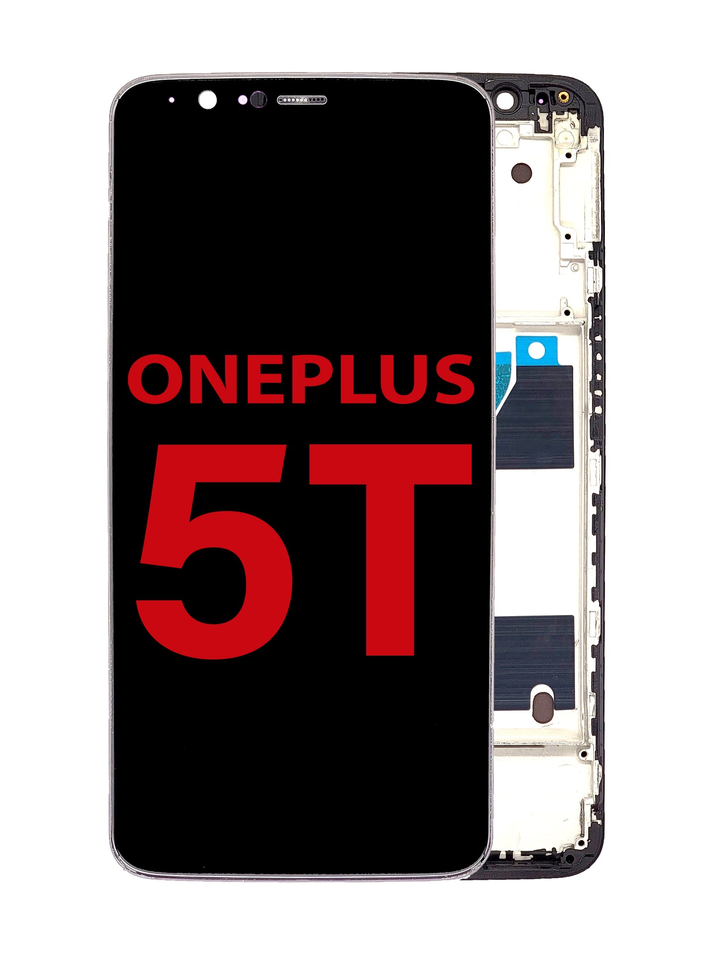 OPS 1+5T Screen Assembly (With The Frame) (OLED) (Black)