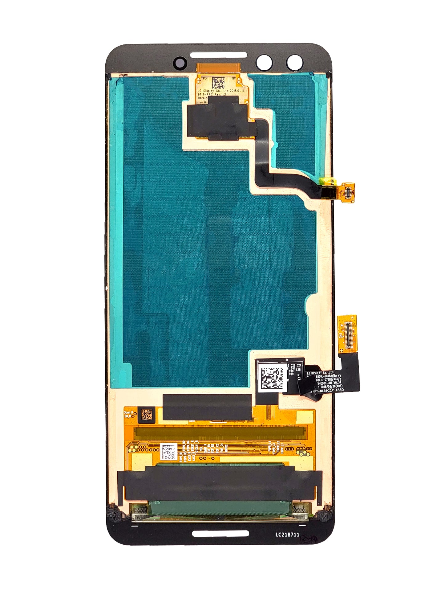 Google Pixel 3 (Without The Frame) (Refurbished) (Black) Screen Assembly