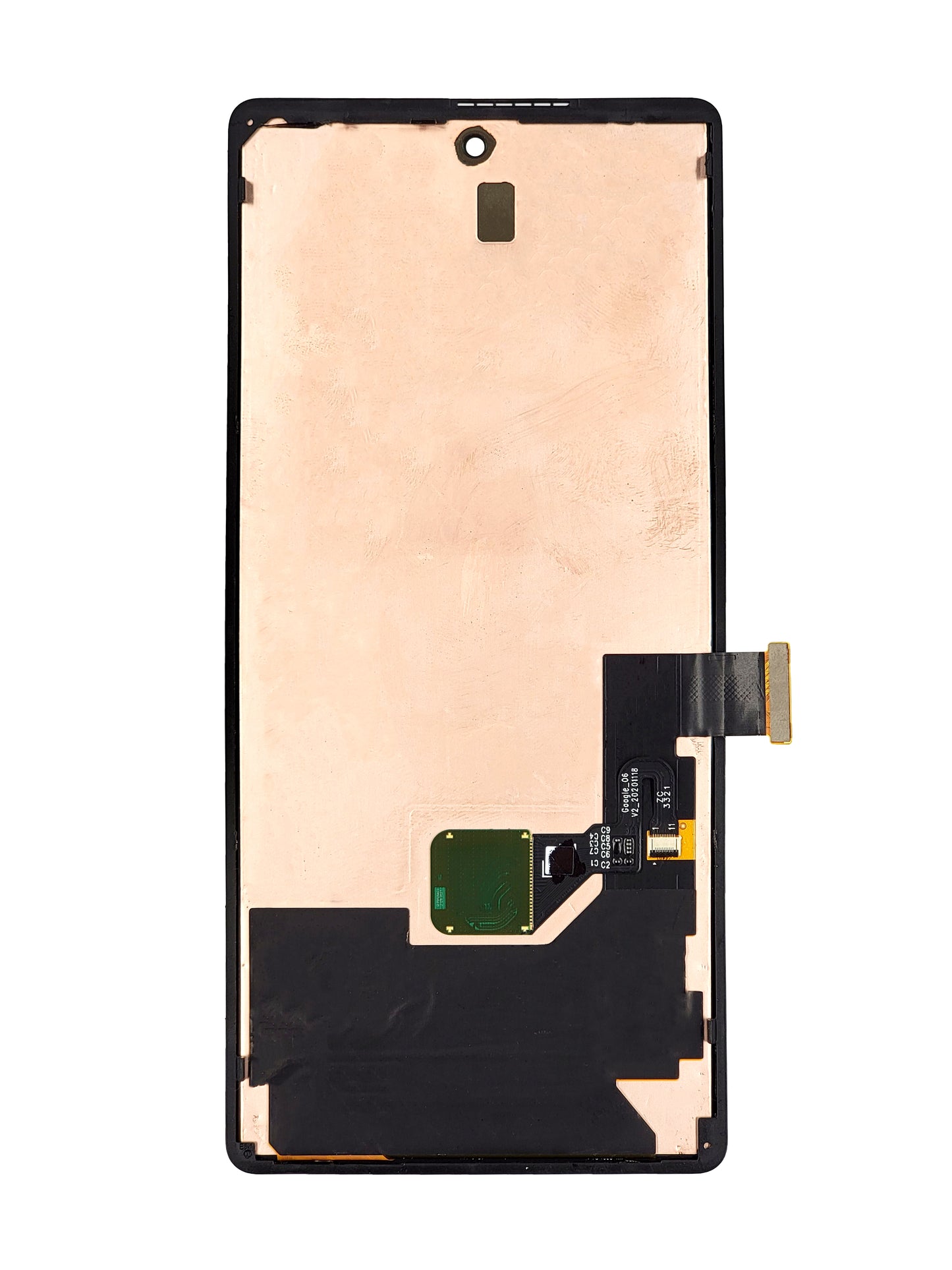Google Pixel 6 Screen Assembly (With The Frame) (Without Finger Print Sensor)(Refurbished) (Black)