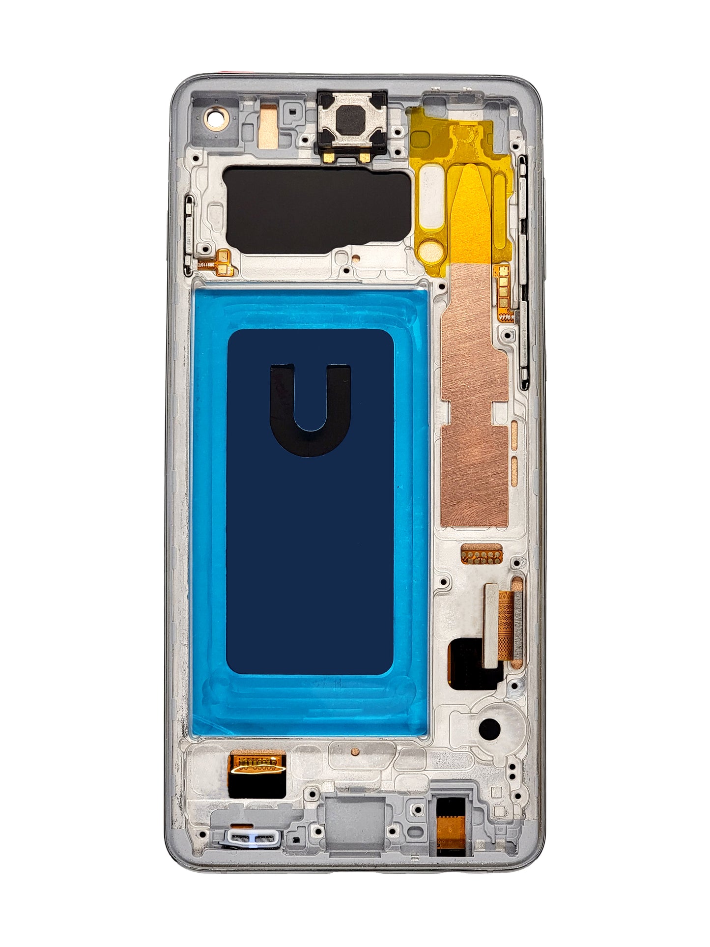 LCD Assembly with Frame for Galaxy S10 (G973) (without Fingerprint Sensor) (PRISM WHITE) (Aftermarket)