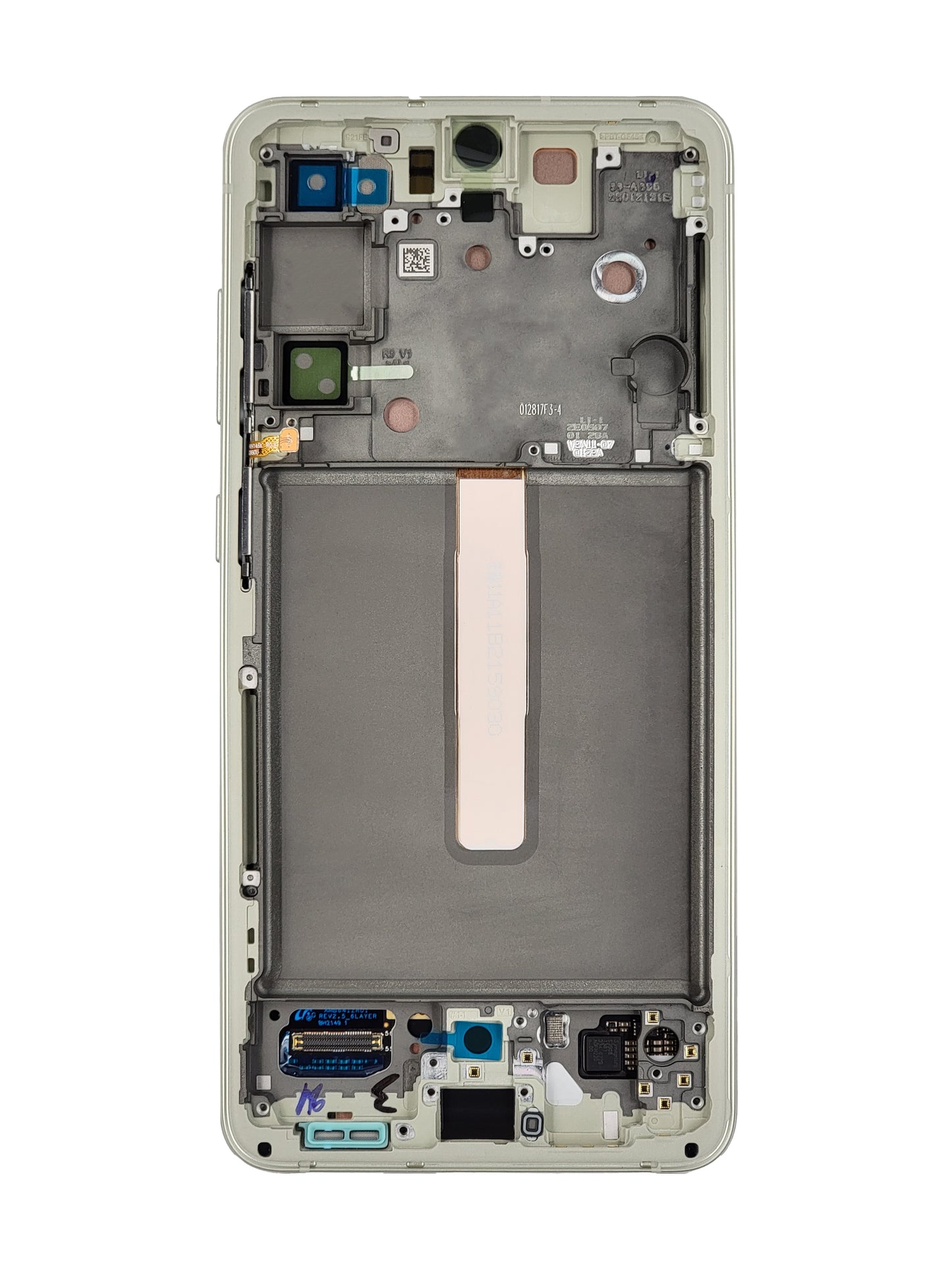 OLED Assembly with Frame for Galaxy S21 FE G990 (OLIVE) (Service Pack)