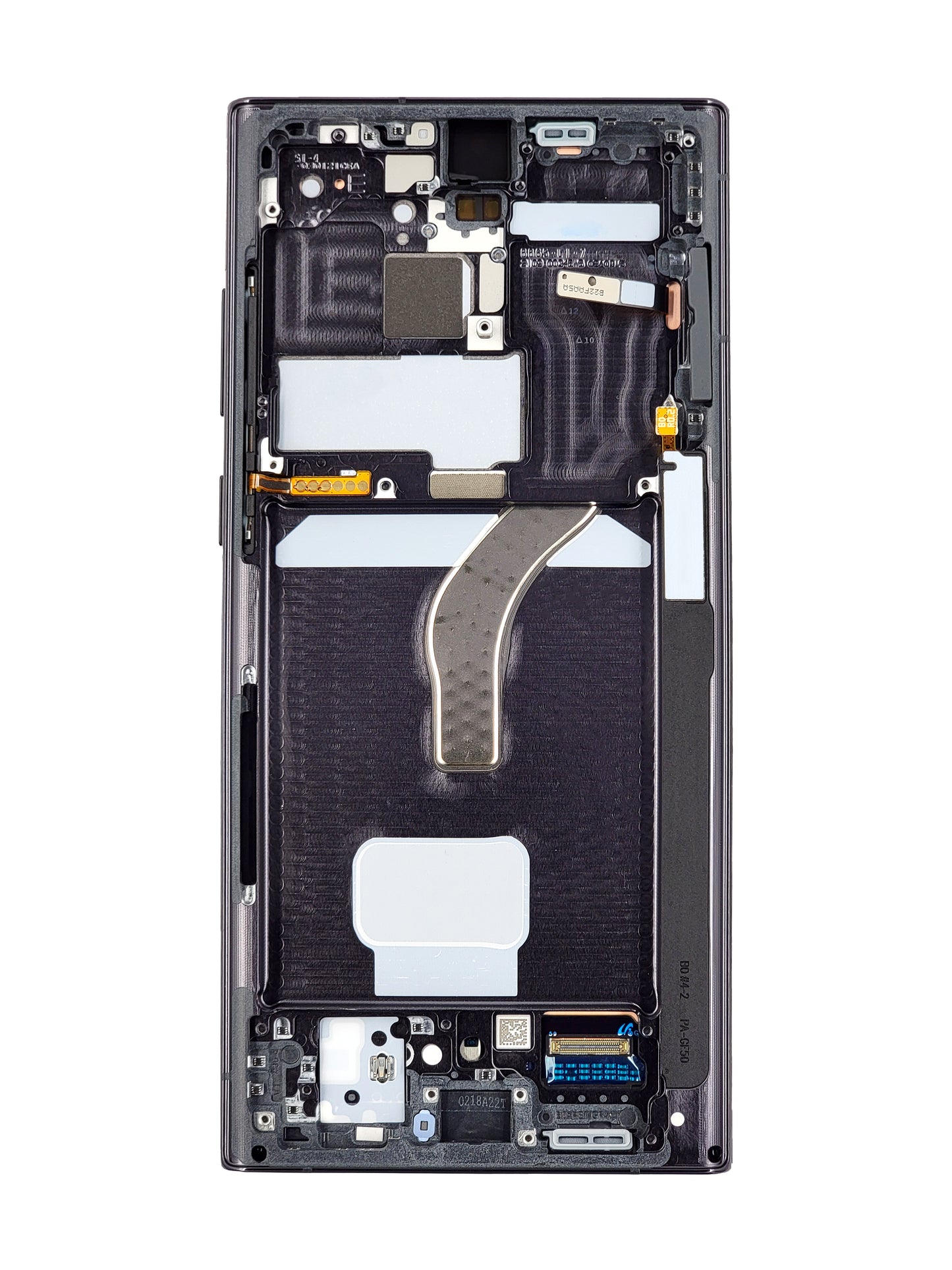 OLED Assembly with Frame for Galaxy S22 Ultra S908 (PHANTOM BLACK) (Service Pack)