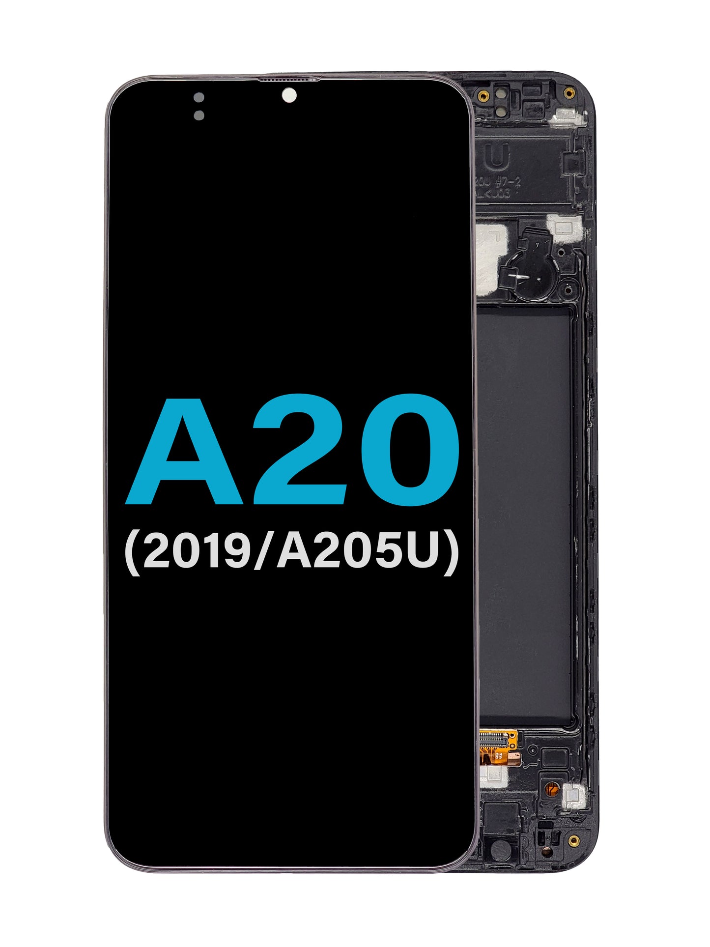 Samsung A20 2019 (A205U) U Version Screen Assembly (With The Frame) (Incell) (Black)