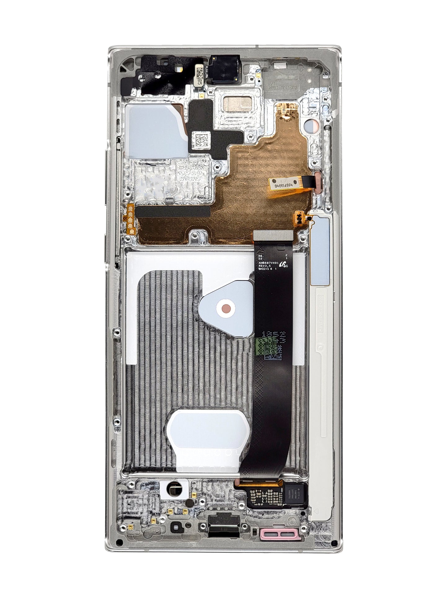 OLED Assembly with Frame for Galaxy Note 20 Ultra N985 / N986 (MYSTIC WHITE) (Service Pack)